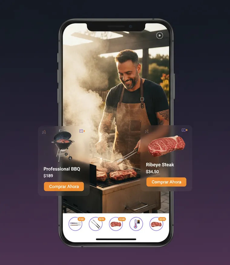 Video Shoppable Parrillas BBQ